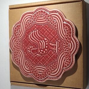 Longaberger Trivet American Craft Originals Light Paprika Pottery New In Box